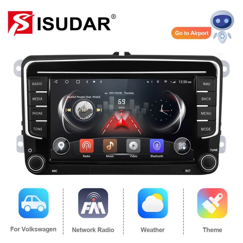 T72/T68/T19 NEW UPGRADE VW0702 7 inch 1024*600P Car Radio Multimedia For VW/Volkswagen/POLO/Golf/Skoda/Seat/Leon/PASSAT B6