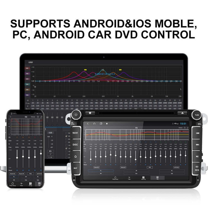ISUDAR Plug and play DA04 Auto Stereo DSP Amplifier 4 channels input