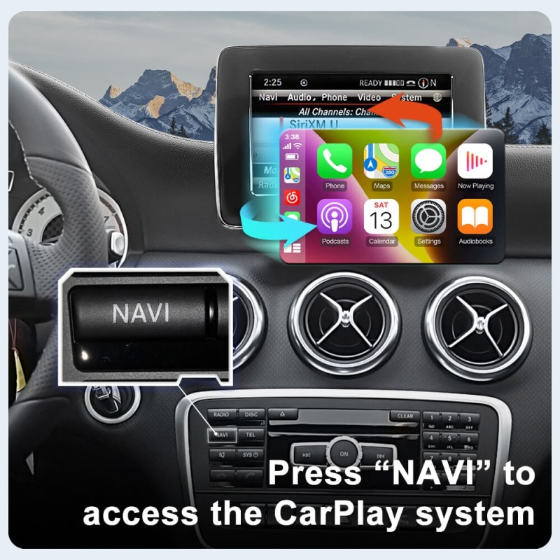 Wireless Carplay & Android Auto Suitable For Mercedes Benz A B C E CLA GLA GLK ML SLD NTG4.5 Sprinter Becker Navigation Module