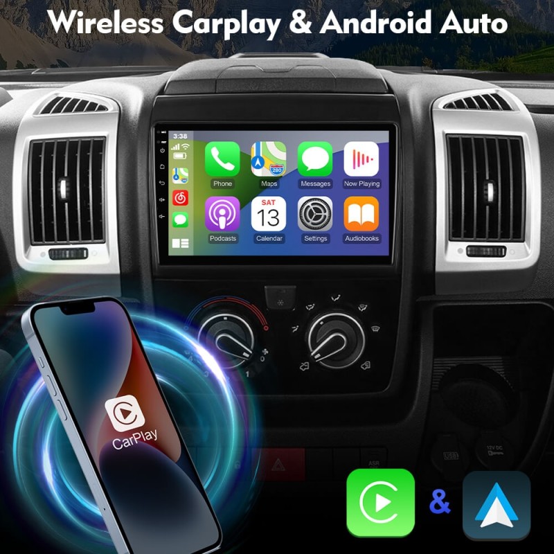 ISUDAR Andriod 12 Carplay Auto For Fiat Ducato Van L3H2 2021 - 2023 Car Radio Multimedia Video Player Stereo Navigation GPS DVD 4G WiFi