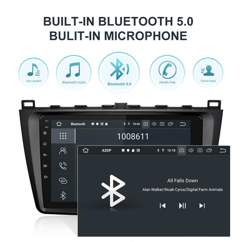 Isudar  9 inch Android Auto Radio GPS For Mazda 6 2 3 GH 2007-2012