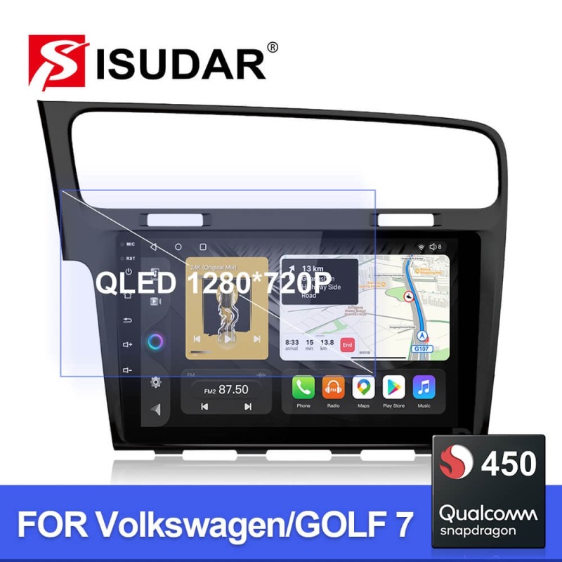 8 Core RAM 4GB GPS Qualcomm For VW/Volkswagen/Golf 7 2013-