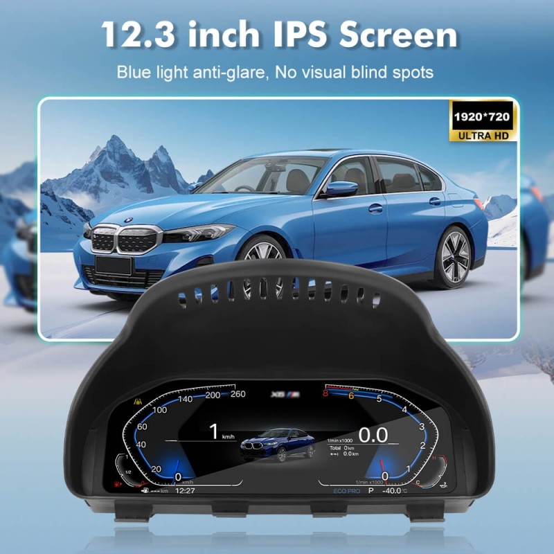 For BMW 5 Series F10/F11/F07/F18/F01/F02/F03 Digital Carplay HUD dashboard Instrumental Cluster Speedometer Screen