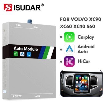 ISUDAR V2 Apple Carplay Kit Module for Sensus upgrade Volvo XC90/XC60/XC40/S90/S60/V60 Full Vertical Screen Seamless Connectivity