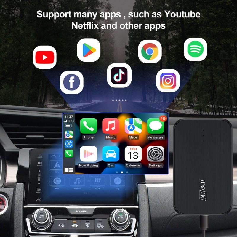 Android 10 Carplay Ai Box 4 Core Car Audio For VW Audi Merceders Toyota Volvo Wireless Carplay Android Auto 5G WIFI