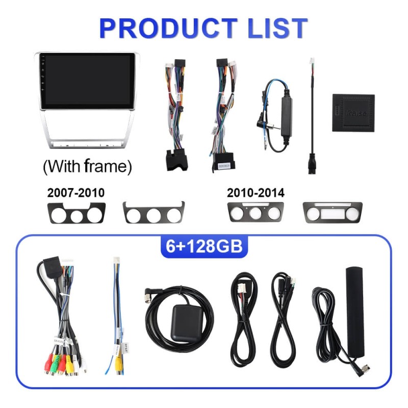 For Skoda Octavia A5 2007-2014 T75 Upgrade from T72 Android 14 UIS7865 Car Radio