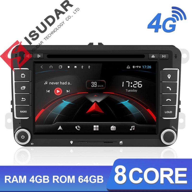 ISUDAR H53 2 Din Android Car Radio For VW/Octavia/Seat/Leon