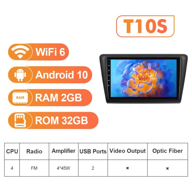 NEW! Android 13 For Volkswagen Skoda Rapid 2013-2019 2K Screen Android Auto 9” Car Radio