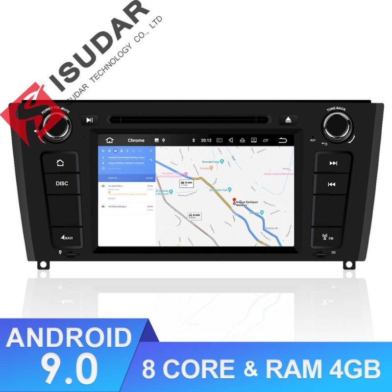 ISUDAR 1 Din Auto Radio Android 9 Octa core For BMW E81/E82/E88 1 Series