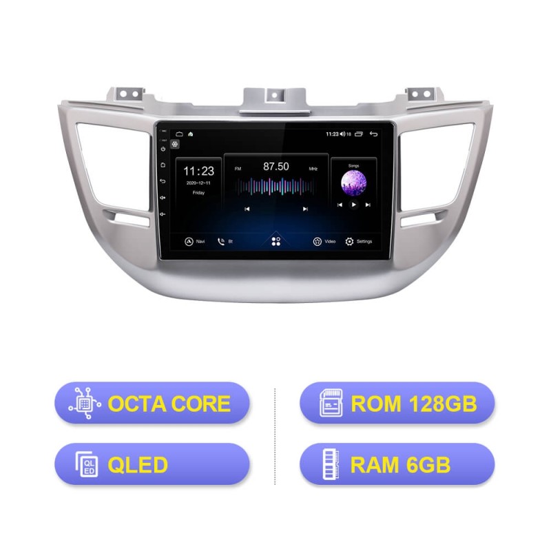 ISUDAR V72 6+128G Android 10 For Hyundai/Tucson 3 2015-2018