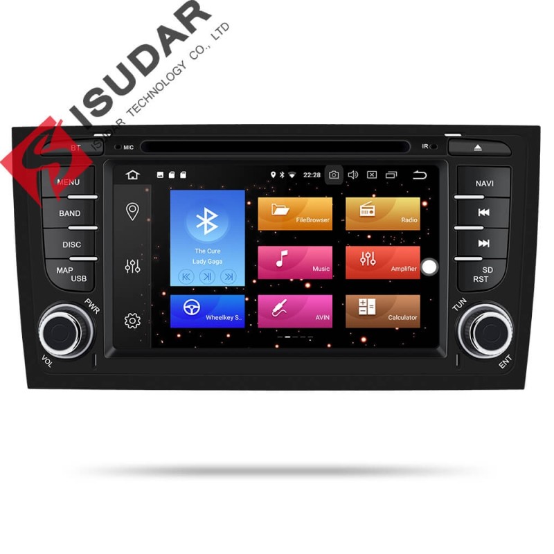 ISUDAR 2 Din Auto radio Android 9 Octa core For Audi/A6/S6/RS6