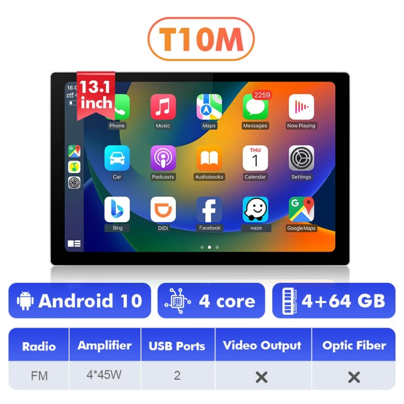 ISUDAR 13.1'' Android 12 Car Multimedia Radio Carplay Player For Skoda Octavia A5 2009 2010 2012 2013