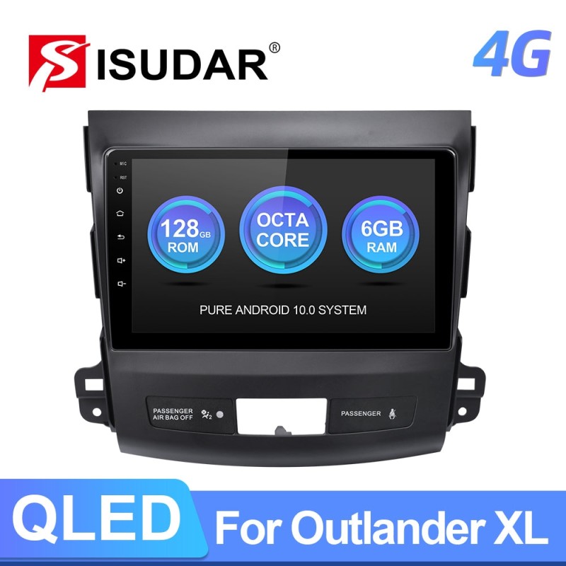 128G Carplay Car Radio For OUTLANDER MITSUBISHI 2007 2008 2009 -2012
