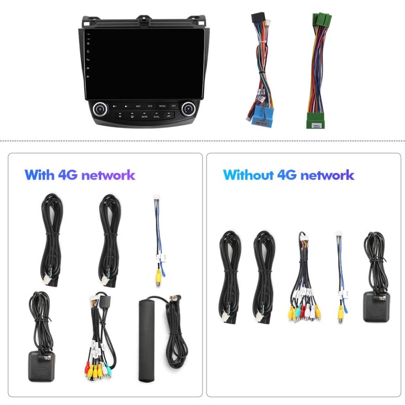 NEW! Android 10-Android 13 QLED Android Auto 10” Car Radio For Honda/Accord 7 2003-2007 With Carplay and Android Auto