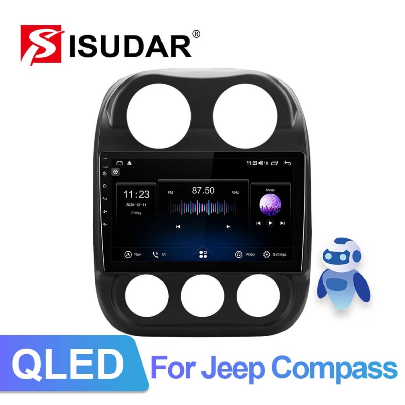 ISUDAR QLED 1280*720P V72 Car Radio For Jeep Compass 1 MK 2009-2015
