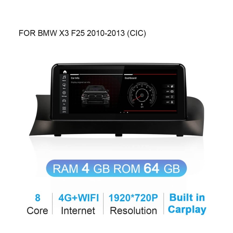 Qualcomm Snapdragon Car Multimedia Player for BMW X3 F25 X4 F26 CIC NBT