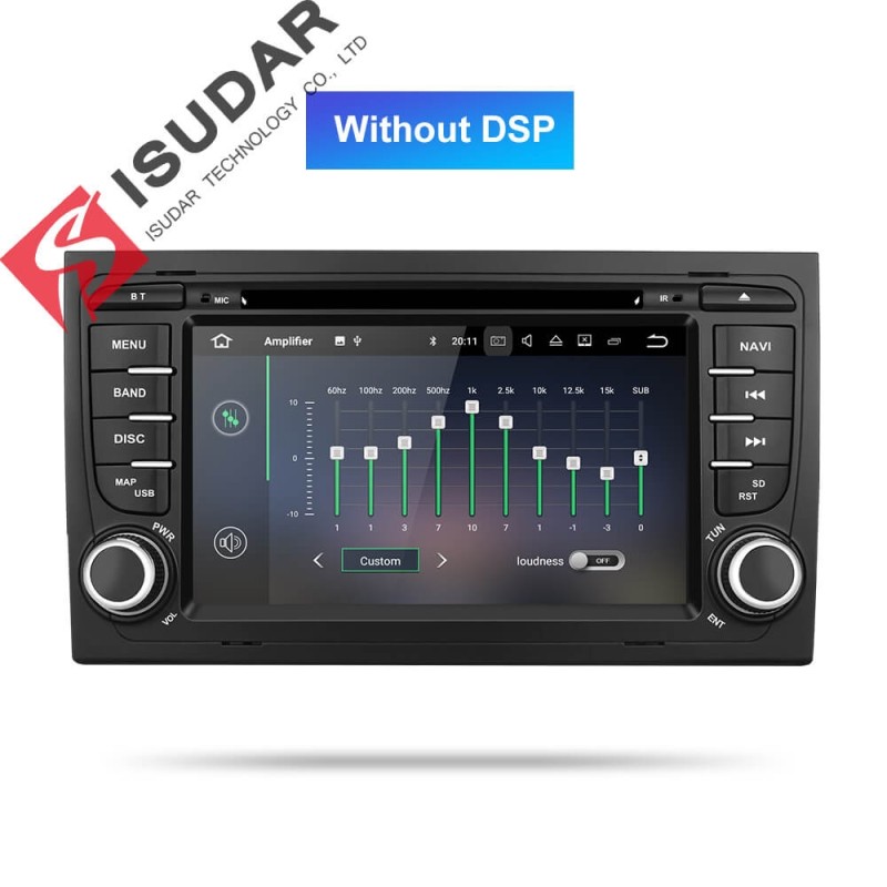 Isudar 2 Din Auto Radio Octa core Android 9 For A4/S4/Audi 2002-2008