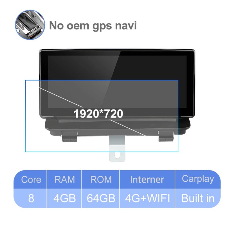 Isudar 4g glonass Auto radio IGO map for Audi Q3 Wireless Carplay