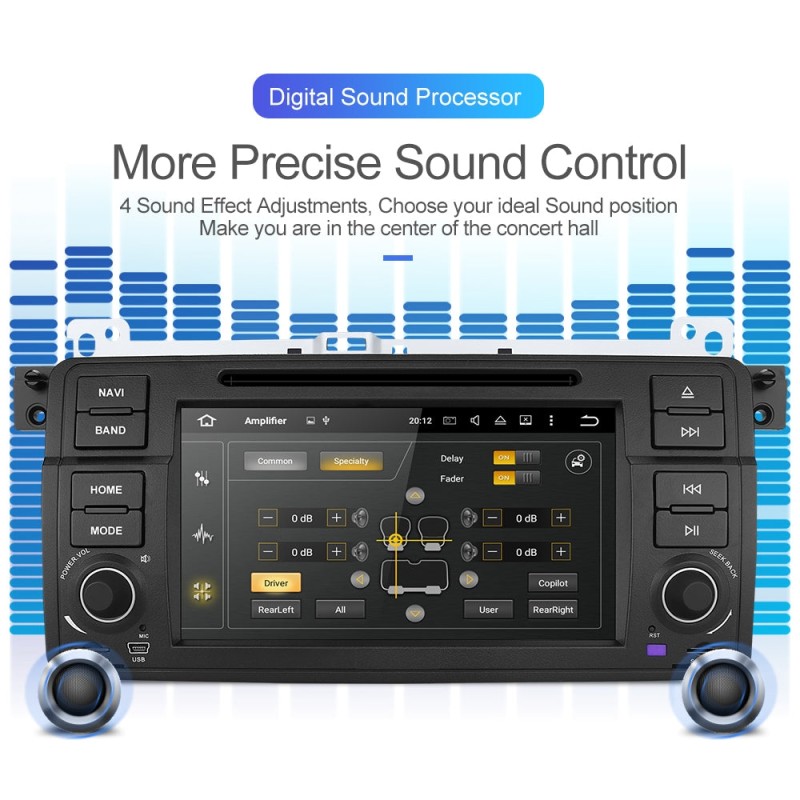 ISUDAR 1 Din 7inch Auto radio Android 10 Octa core For BMW/E46/M3