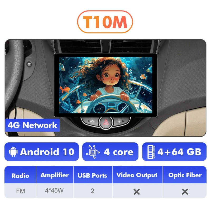 NEW! 11.5” Android 13 For Hyundai Solaris 1 Accent 2010-2016 Car Radio 2K HD Screen