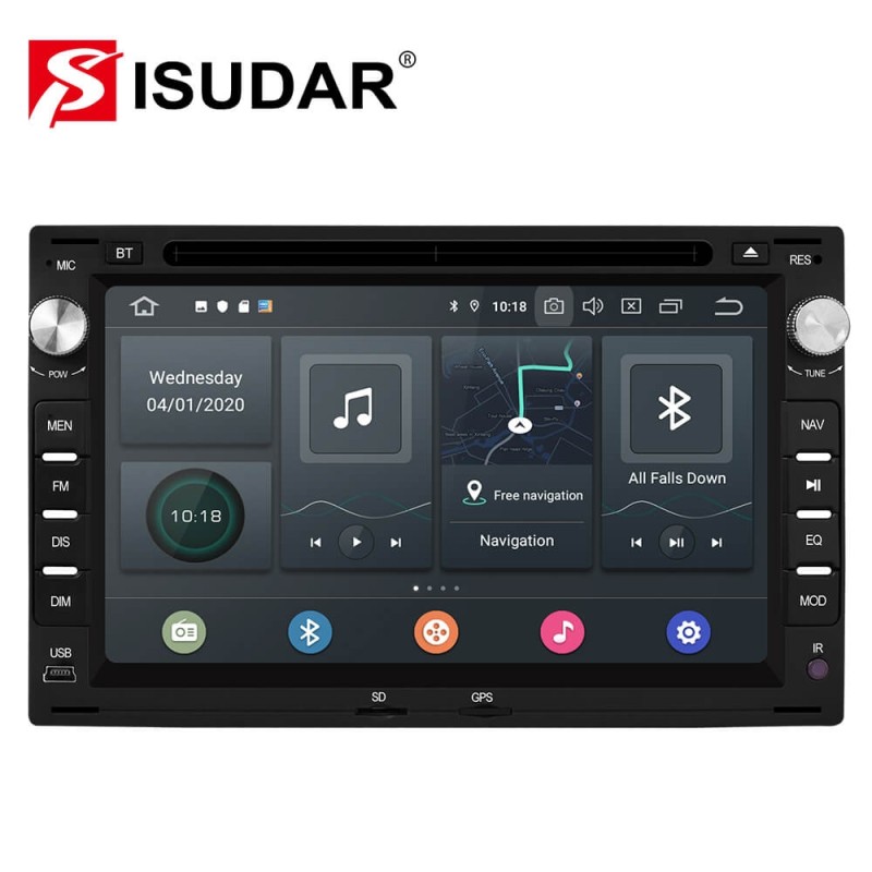 ISUDAR 2 Din Octa core Auto radio Android 10 For VW t5/Passat/Golf/Skoda
