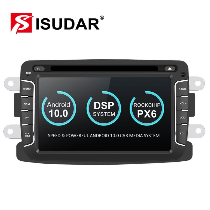 Isudar PX6 1 Din Android 11 Car Radio For Dacia/Duster/Renault/Xray 2/Logan