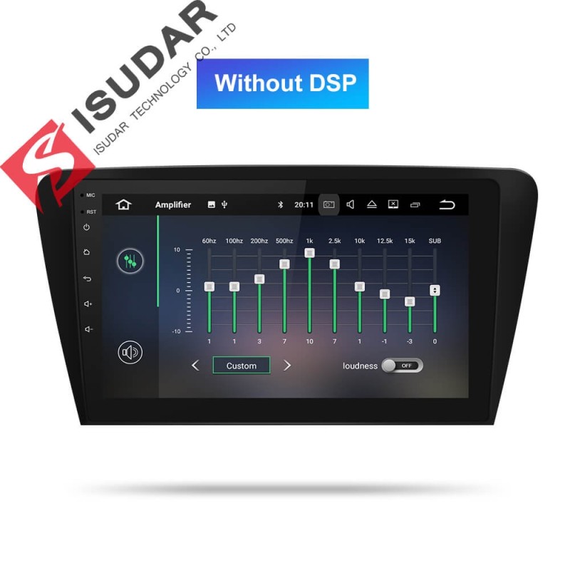 ISUDAR 2 Din Auto Radio Android 9 Octa core For Skoda/Octavia 2014-