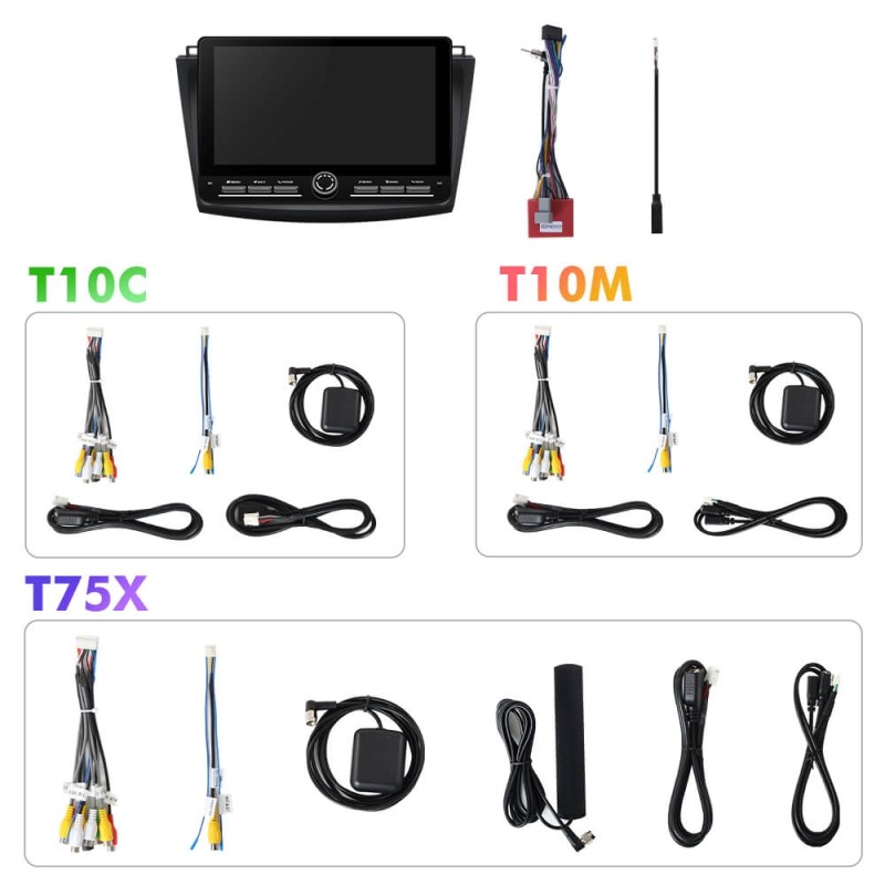 10 inch Android 14 New Design Angle Key 2.0 Touch Screen Car Radio Button Car Stereo For Mazda 3 2010 - 2013