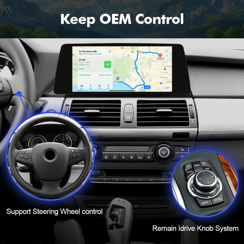 ISUDAR 10.33"Android 13 Car radio For BMW X5 E70/X6 E71 CIC CCC