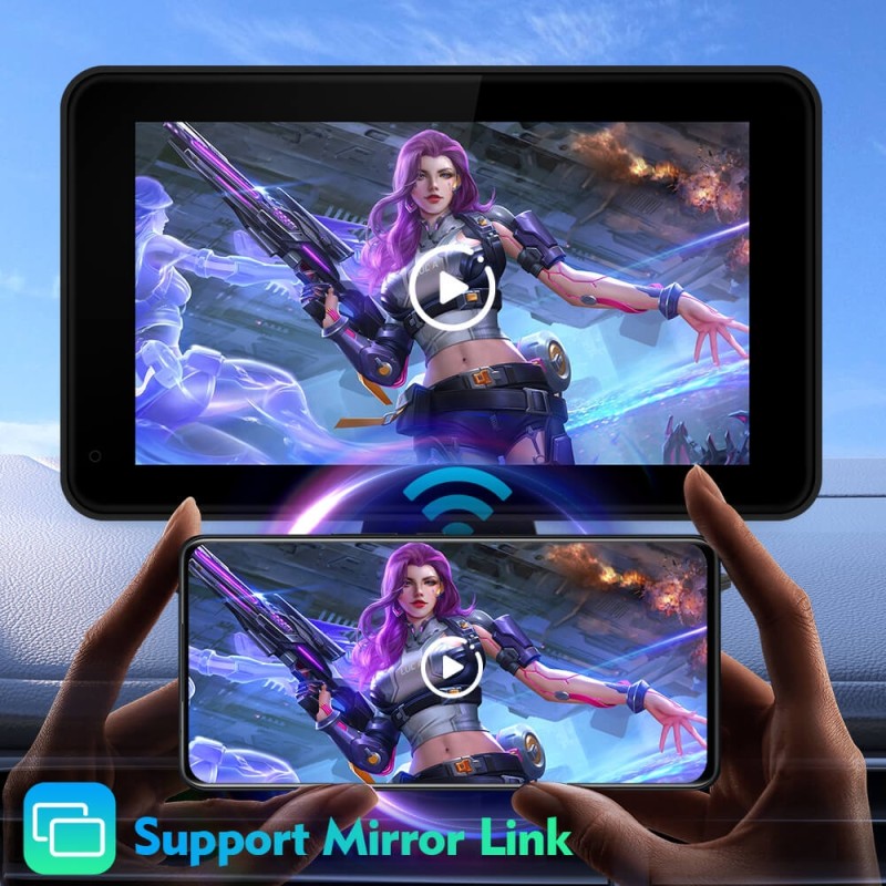 57.75$!! Universal Car Radio Wireless Carplay & Android Auto Portable Multimedia Player 7”/10.26‘’  Screen For BMW VW TOYOTA NISSAN KIA