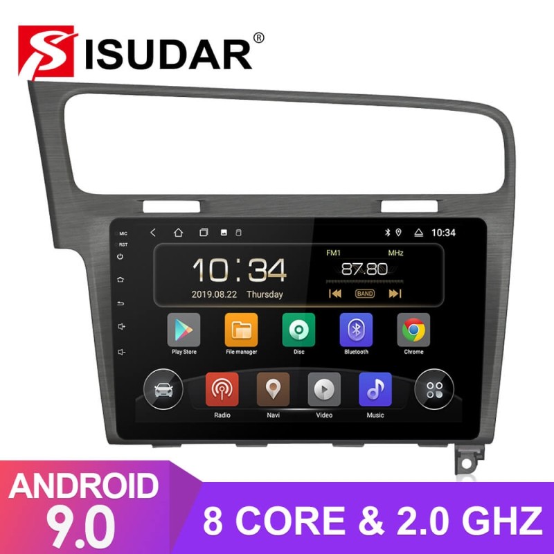 Isudar T8 1 Din Auto Radio Android 9 For VW/Volkswagen/Golf 7