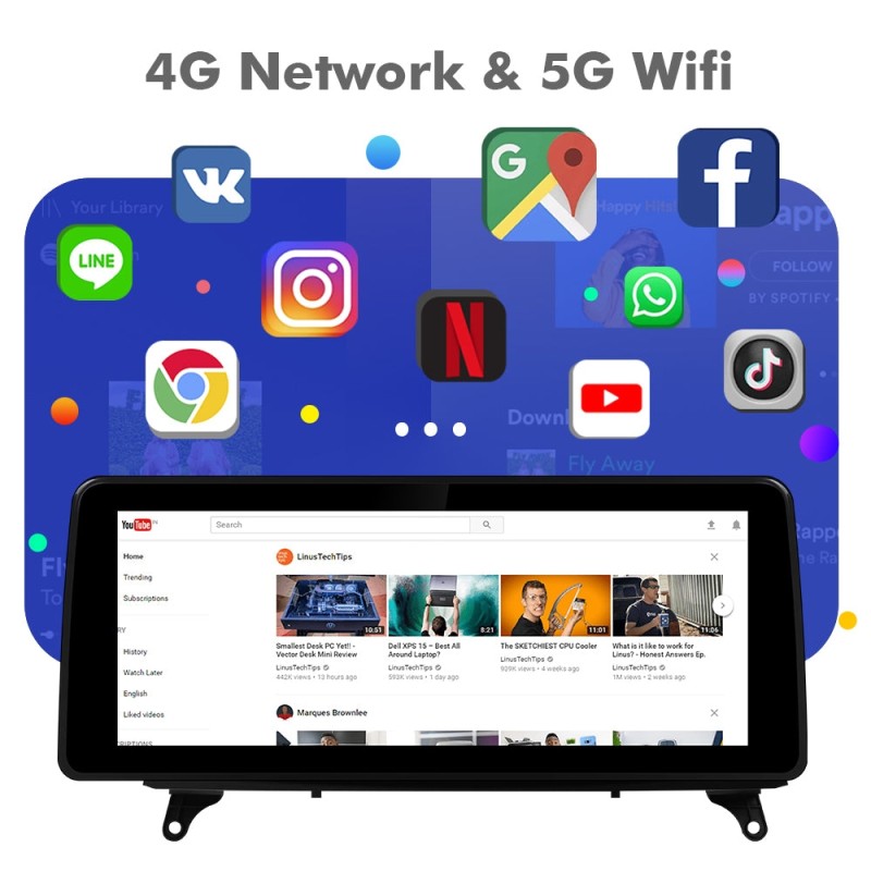 ISUDAR 12.3 Inch Android 12 Car Radio For BMW X5 E70/X6 E71 (2007-2013) CCC/CIC GPS Auto Multimedia Stereo