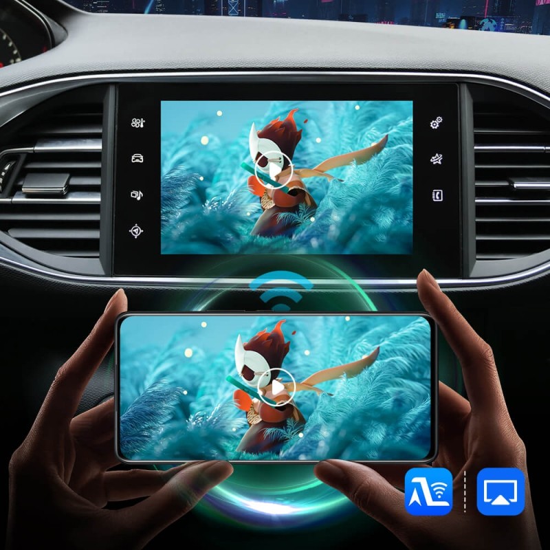 Wireless Carplay Android Auto Carlink Kit For Peugeot & Citroen 308,408,C5,C6, C4,Sega,4008,5008 DS SMEG System