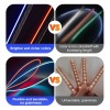 20 in 1  LED Symphony Flowing Colorful Interior Gradient Lamp Atmosphere for Car inside automotive neon fiber optic strip DIY