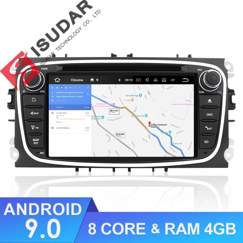 ISUDAR 2 Din Auto radio Android 9 Octa core For FORD/Focus/Mondeo/MAX/Galaxy