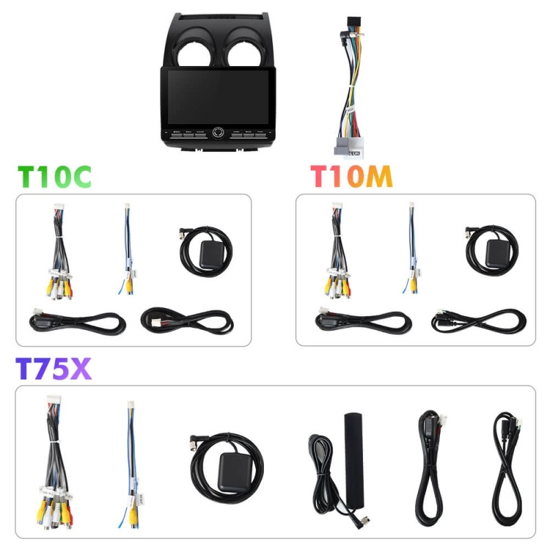 10 inch Android 14 New Design Angle Key 2.0 Touch Screen Car Radio Button Car Stereo For Nissan Qashqai J10 2006-2013