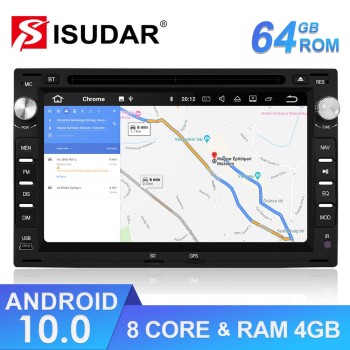 ISUDAR 2 Din Octa core Auto radio Android 10 For VW t5/Passat/Golf/Skoda