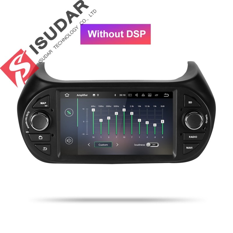 ISUDAR 1 Din Auto radio Quad core Android 9 For FIAT/Fiorino/Qubo/Citroen/Nemo/Peugeot/Bipper