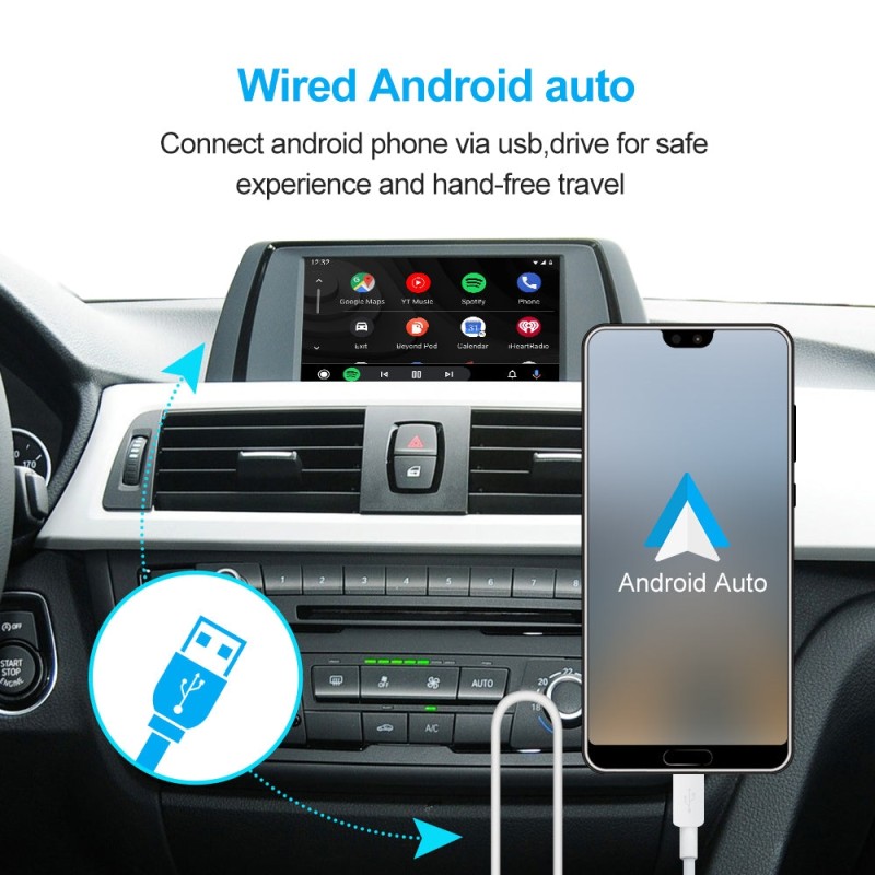 ISUDAR Upgrade original car to wireless Carplay via carplay box for BMW F30 F31 F20 F21 F10 F01 X5 E70 X3 F25