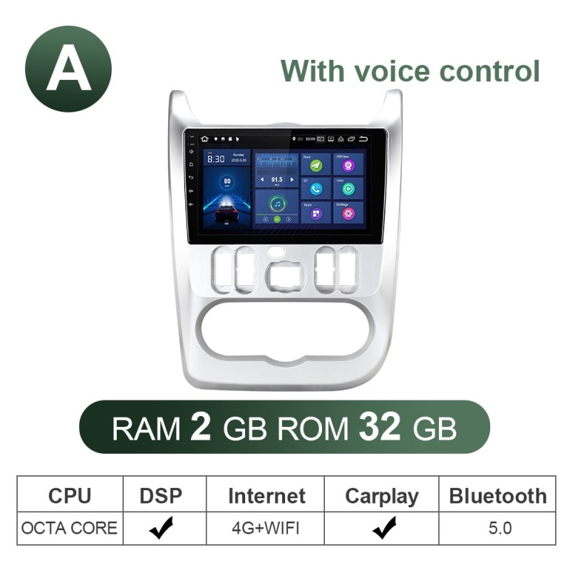 IPS Screen Car Radio For For Renault Logan 1 Sandero Lada Lergus largus FM GPS