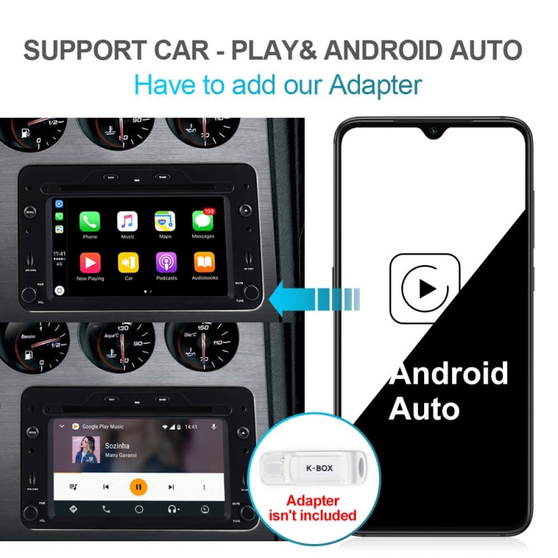 Isudar PX6 Voice control 1 Din Android 10 Auto Radio For Alfa 159