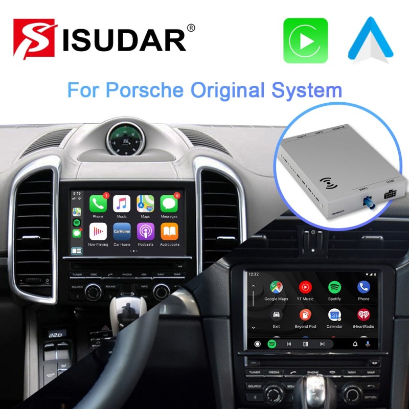 ISUDAR Apple Carplay adapter For Porsche/Panamera/Cayenne/Macan/Cayman/Boxster 911 718 Porsche PCM 4.0