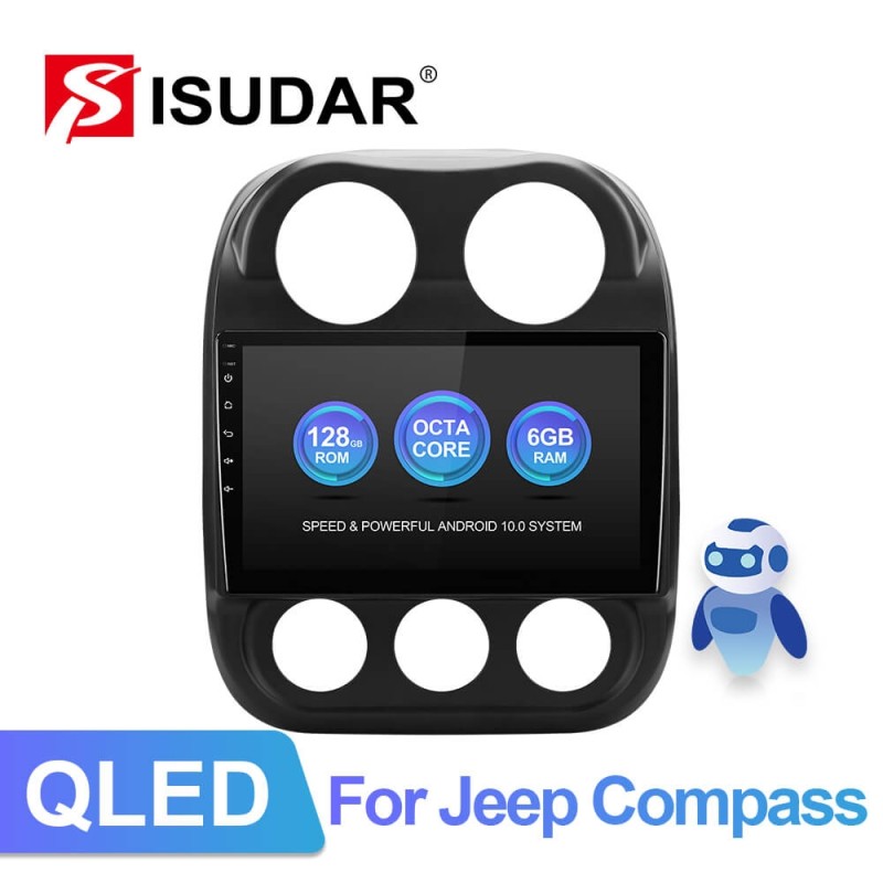 ISUDAR QLED 1280*720P V72 Car Radio For Jeep Compass 1 MK 2009-2015