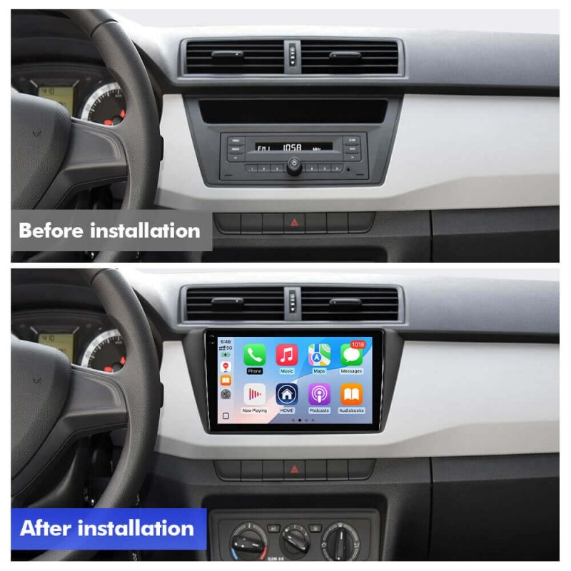 Q6 Qualcomm Android 13 For Volkswagen Skoda Fabia 2015-2019 9" screen multimedia car radio DSP ADAU