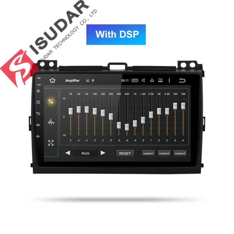 ISUDAR 1 Din Auto Radio Android 10 Octa core For Toyota/Prado 120 2004-2009