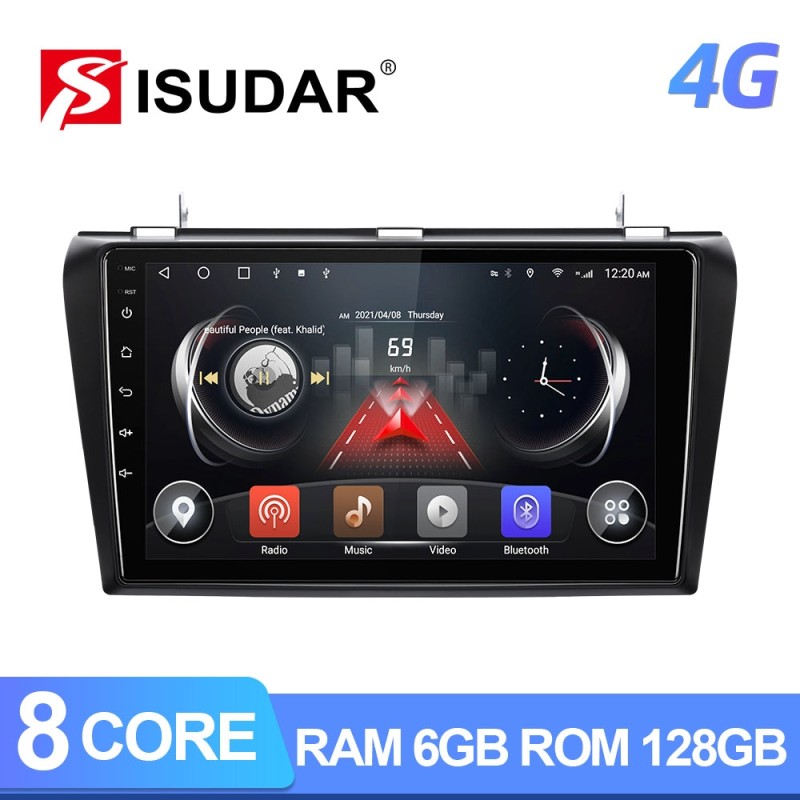 Car Multimedia 8 Core RAM 6G DVR For MAZDA 3 2004 2005 2006-2009