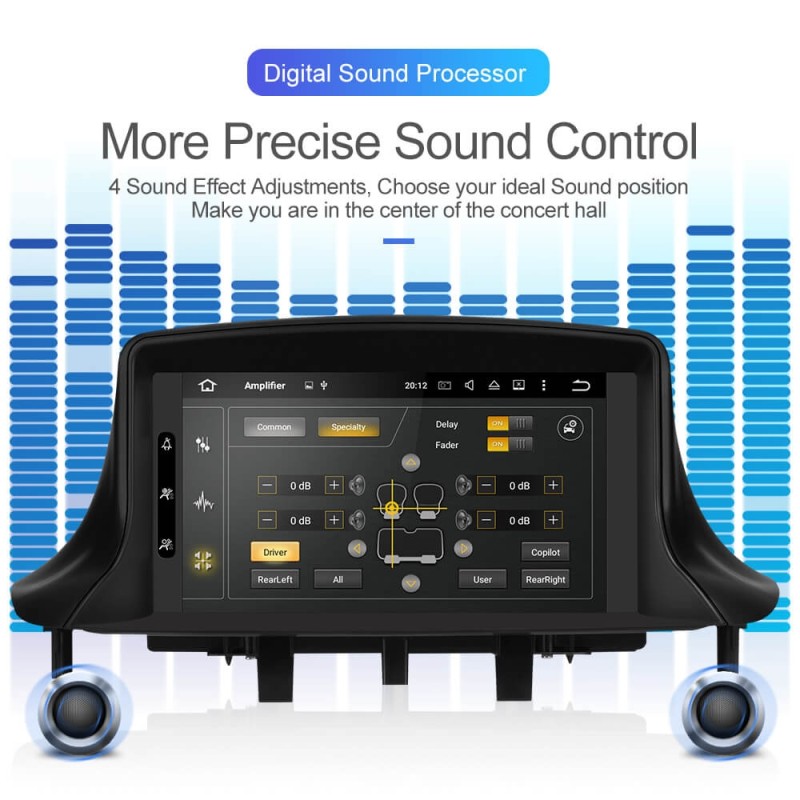ISUDAR 2 Din Auto radio Android 9 Octa core For Renault/Megane 3
