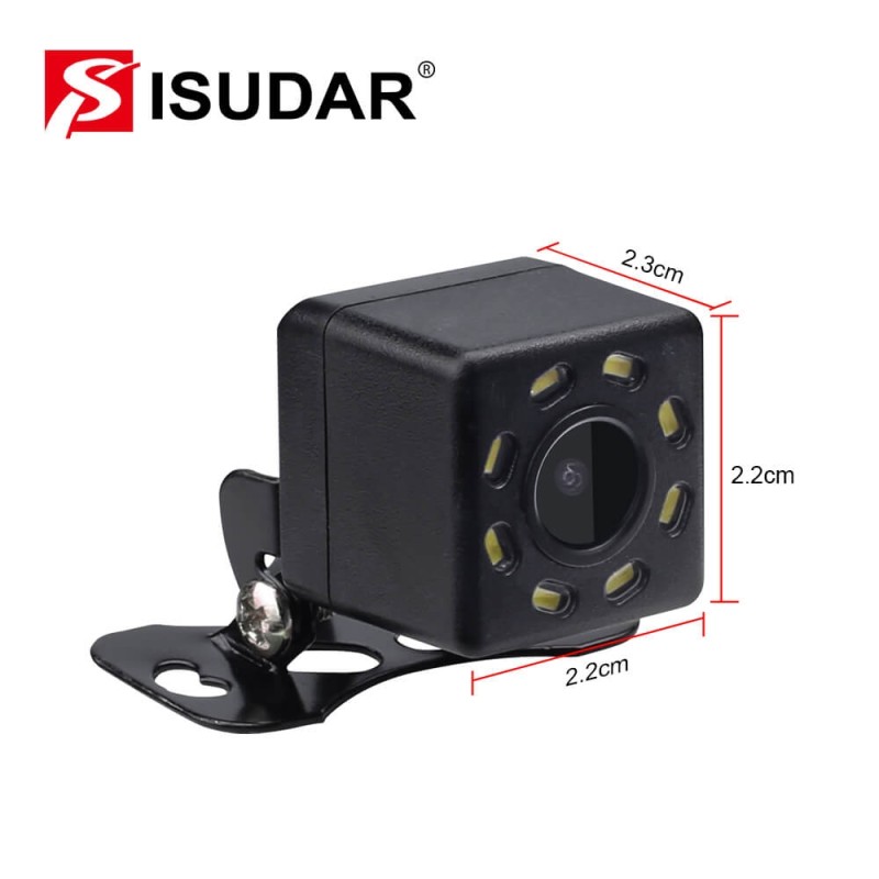 ISUDAR Car Rear Camera Universal Backup Parking Camera 8 LED