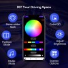 Ambient Car Light 64 RGB Color 20 in 1 Interior Gradient Lights Strip With APP Control Support DIY Atmosphere Car LED Lights