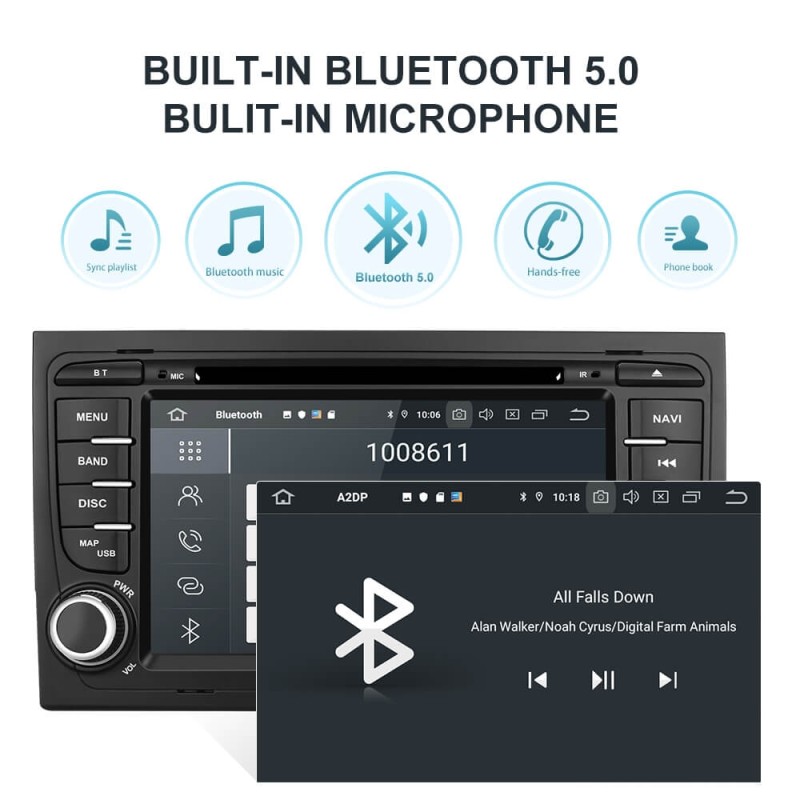 Clearance Sale！Isudar PX6 2 Din Android 10 Car Multimedia Player GPS DVD For Audi A4 A6